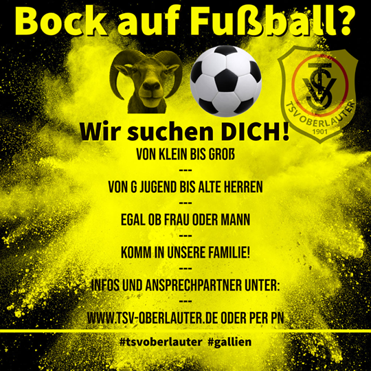 Bock auf Fußball, wir suchen DICH!